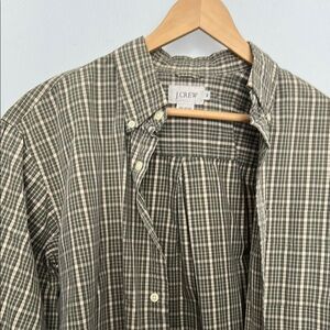 J. Crew Men's Green Plaid Shirt
